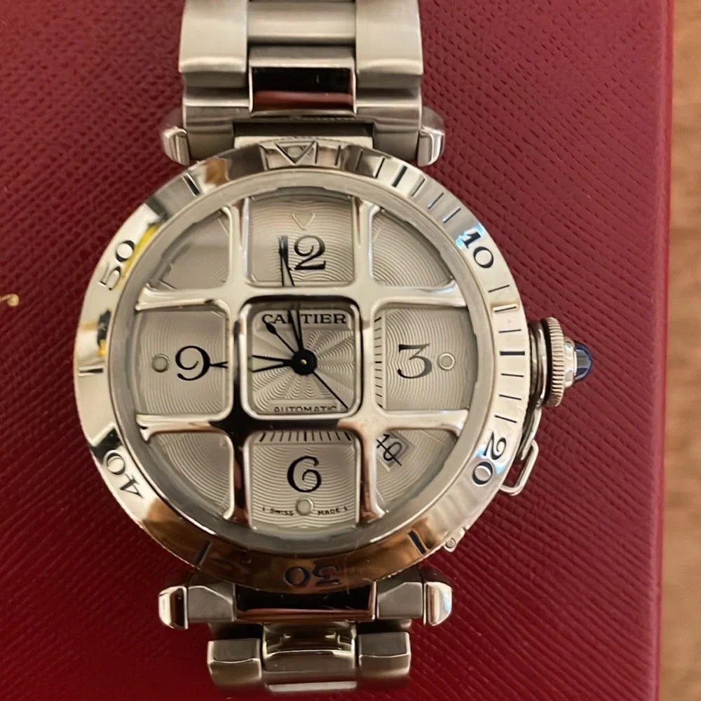 Cartier Pasha Automatic Grid Grille Watch! - Picture 3 of 15